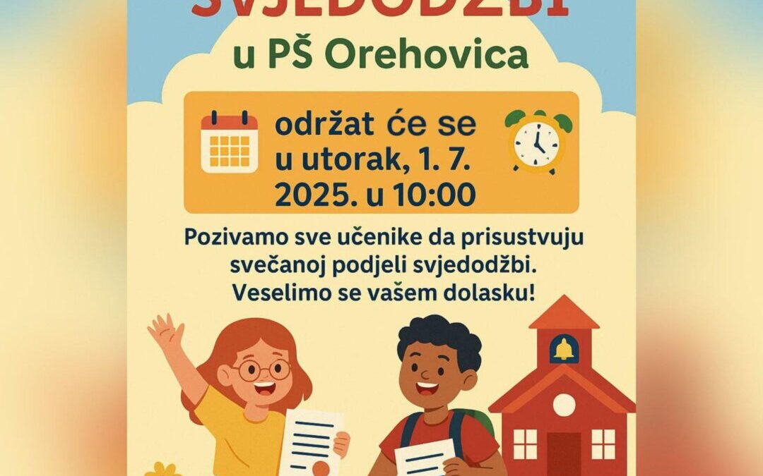 Obavijest za učenike područne škole