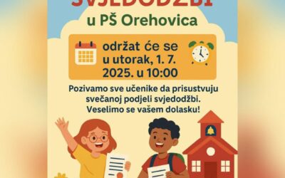 Obavijest za učenike područne škole