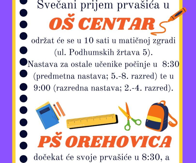Svečani prijem prvašića